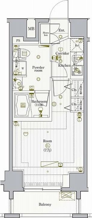 プレミアムキューブG駒沢大学の間取り