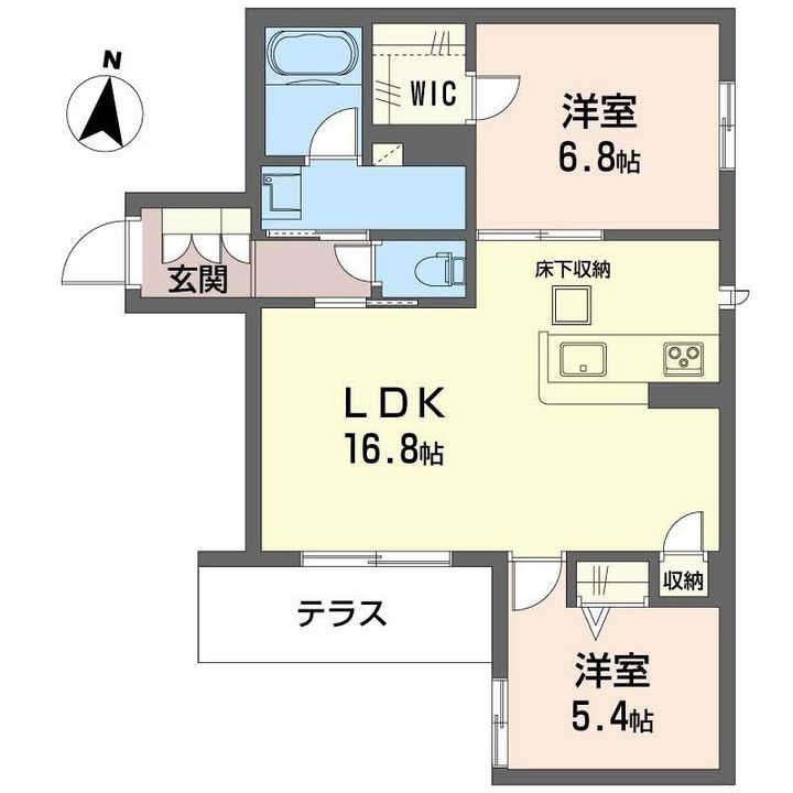 大阪府豊中市原田元町3(マンション)の賃貸物件の間取り
