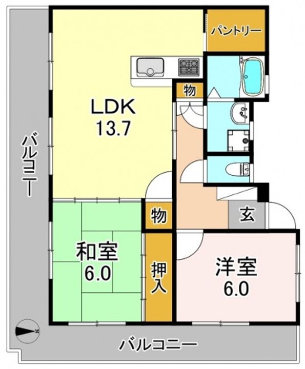 福井マンションの間取り