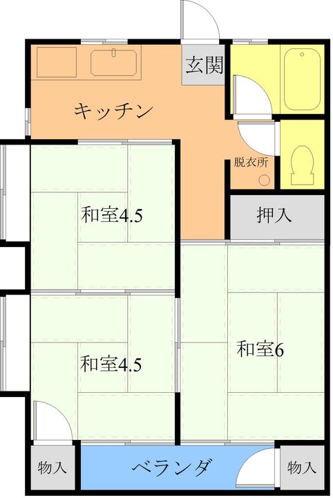 大高ハイツの間取り