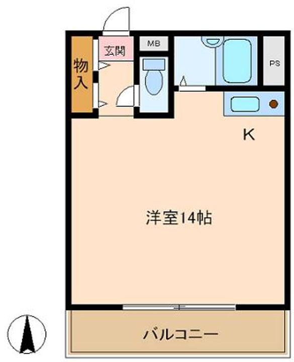 大阪府大阪市平野区喜連1(マンション)の賃貸物件の間取り