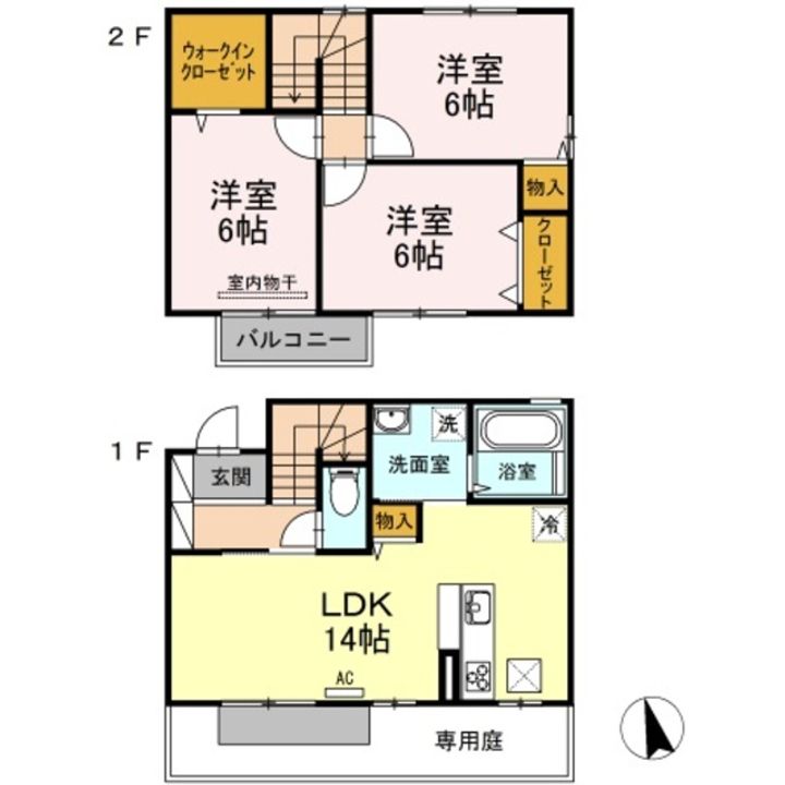 岡山県倉敷市上富井(一戸建)の賃貸物件の間取り
