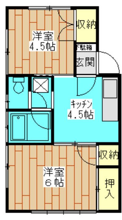 南ハイツの間取り