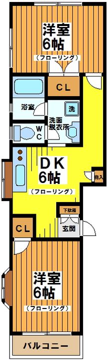 東京都世田谷区赤堤4(アパート)の賃貸物件の間取り