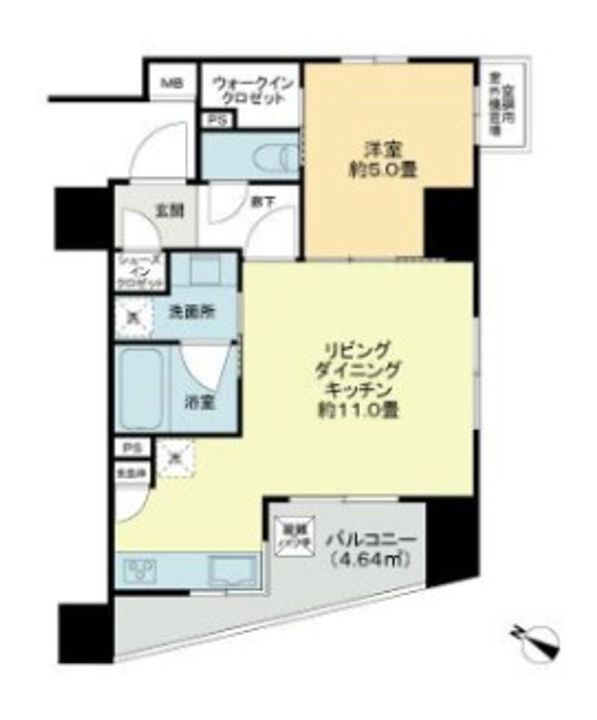 神奈川県横浜市西区平沼1(マンション)の賃貸物件の間取り