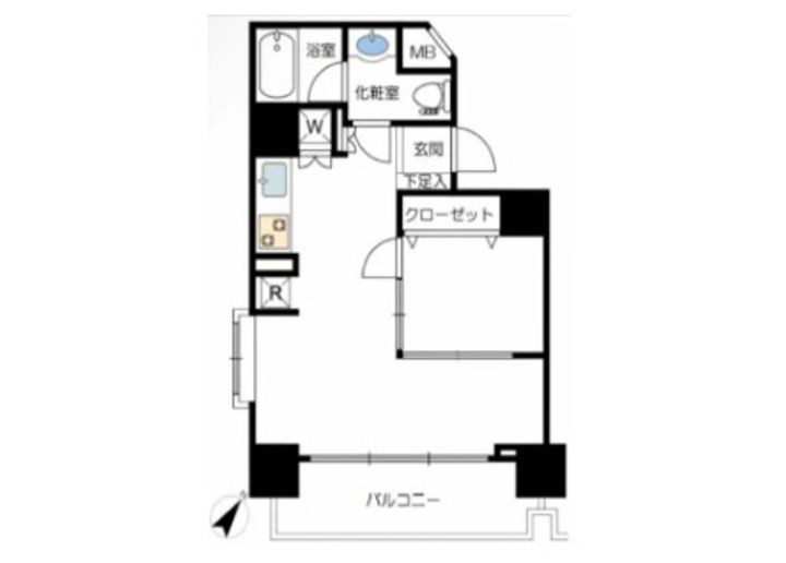 東京都目黒区目黒2(マンション)の賃貸物件の間取り