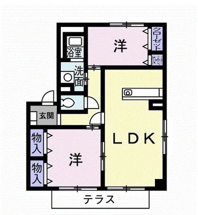 岐阜県大垣市墨俣町二ツ木(アパート)の賃貸物件の間取り