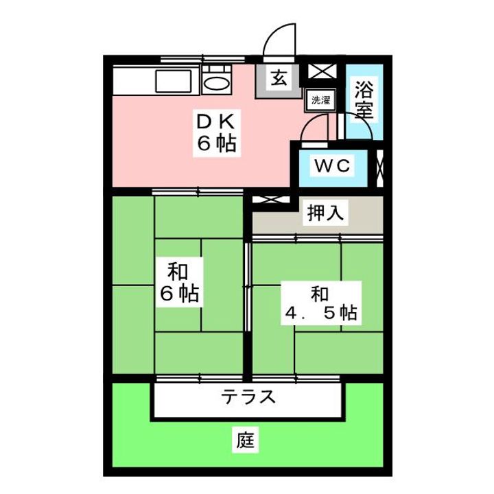 津田ハイツ 西棟の間取り