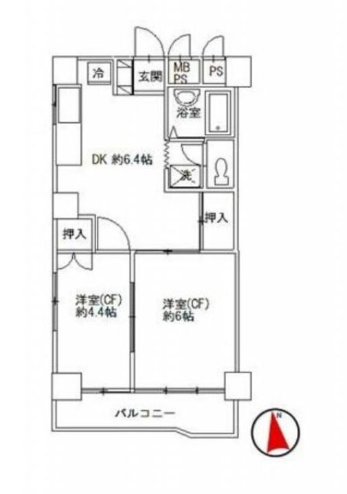 埼玉県熊谷市弥生2(マンション)の賃貸物件の間取り