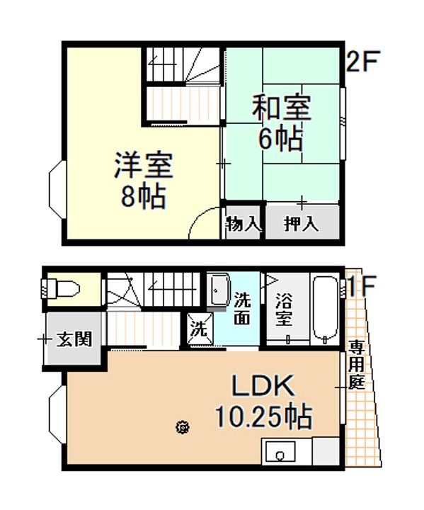 大阪府柏原市大県4(一戸建)の賃貸物件の間取り