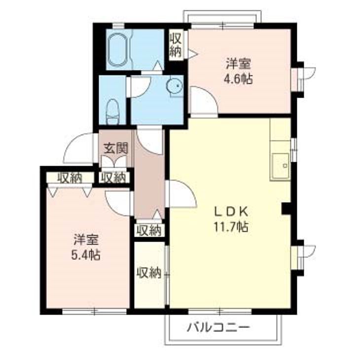 グリーンサニーホームズBの間取り