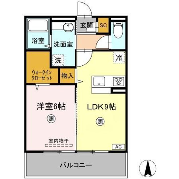 グランツ国富の間取り