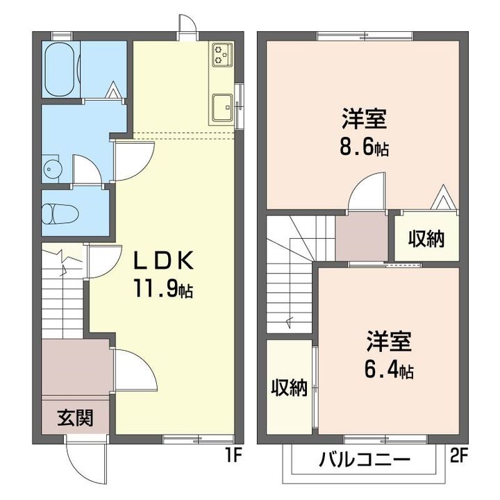 神奈川県伊勢原市大住台2(一戸建)の賃貸物件の間取り