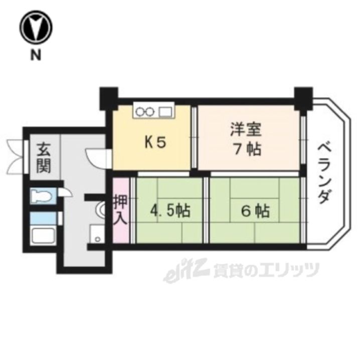 西陣ロイヤルハイツの間取り
