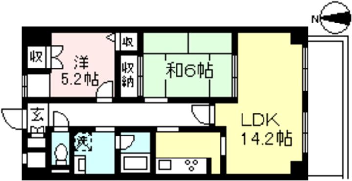 東京都調布市染地2(マンション)の賃貸物件の間取り