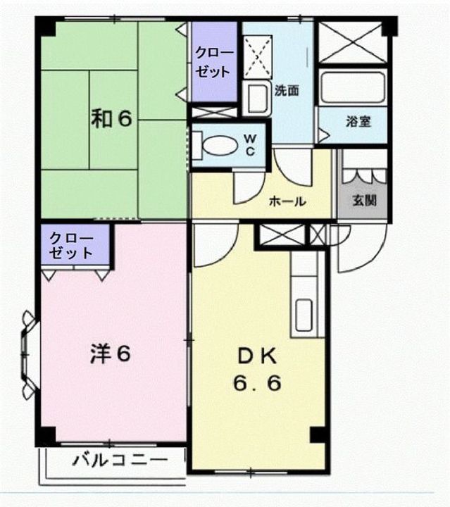 福島県郡山市久留米1(アパート)の賃貸物件の間取り
