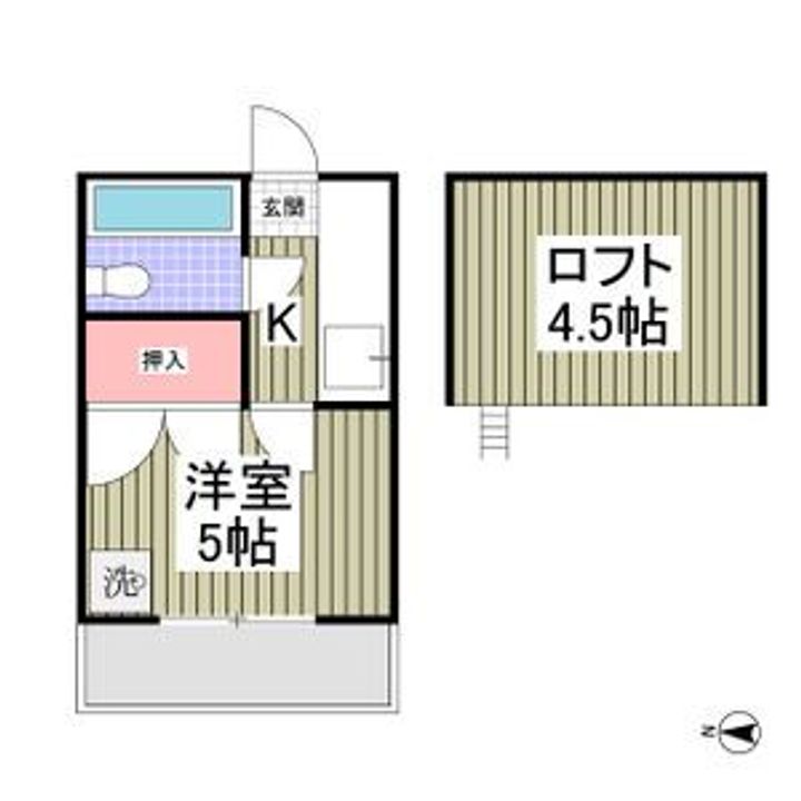 埼玉県東松山市元宿1(アパート)の賃貸物件の間取り
