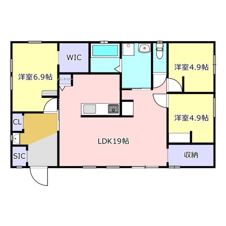 熊本県熊本市南区富合町古閑(一戸建)の賃貸物件の間取り