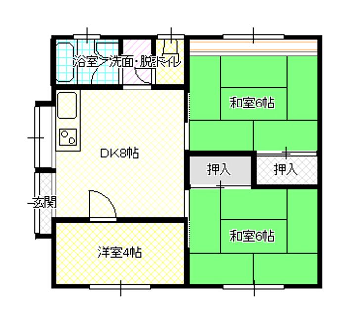 山口県長門市東深川湊(一戸建)の賃貸物件の間取り
