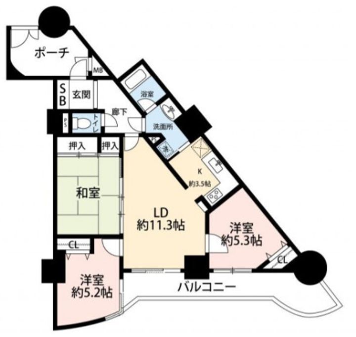 ライオンズガーデン稲毛園生町の間取り