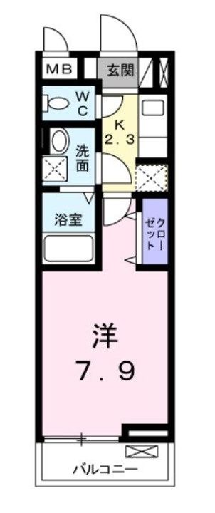 埼玉県所沢市東所沢和田3(アパート)の賃貸物件の間取り