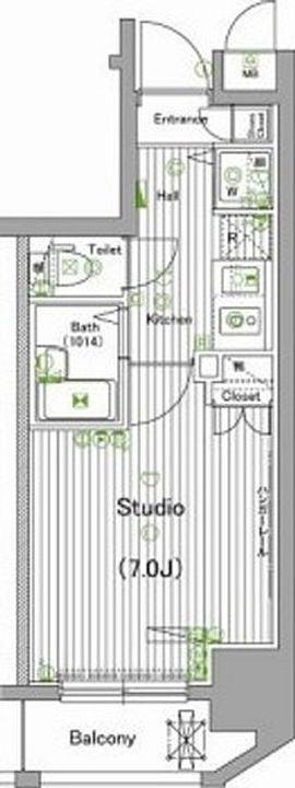東京都江東区亀戸6(マンション)の賃貸物件の間取り