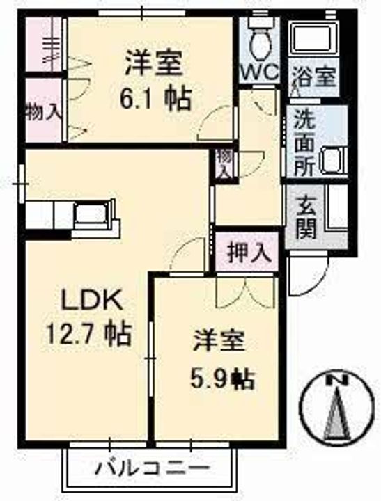 ジュネスTOSHI D棟の間取り