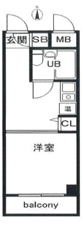 エヴェナール方南町の間取り