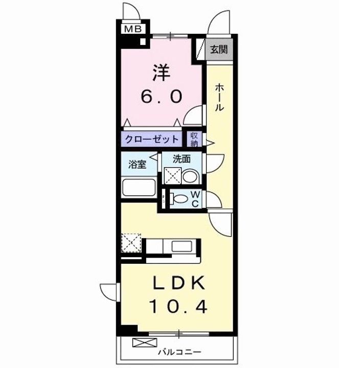 東京都日野市万願寺3(アパート)の賃貸物件の間取り