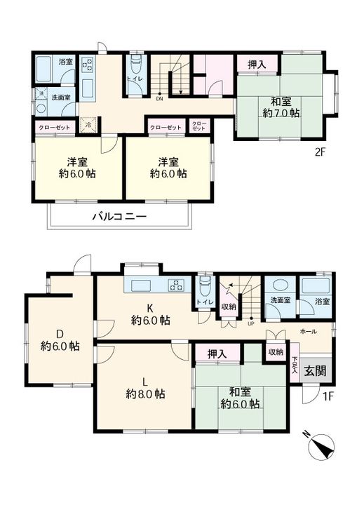 千葉県浦安市富岡1(一戸建)の賃貸物件の間取り