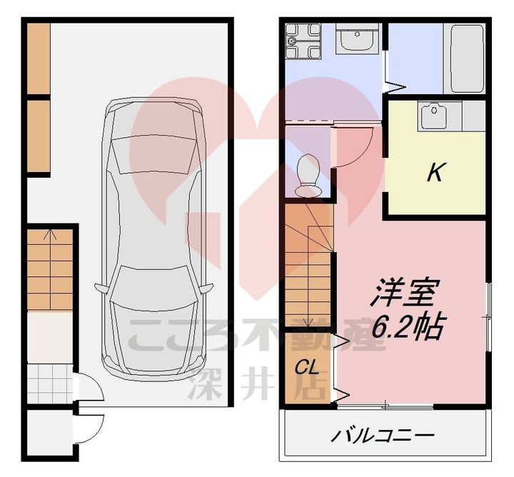大阪府藤井寺市梅が園町(一戸建)の賃貸物件の間取り