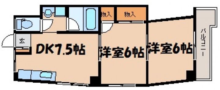 メルヴェイユ(矢野)の間取り