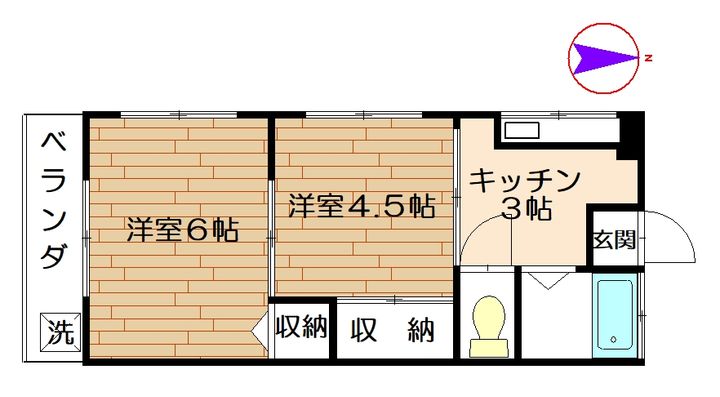 東京都板橋区成増2(マンション)の賃貸物件の間取り