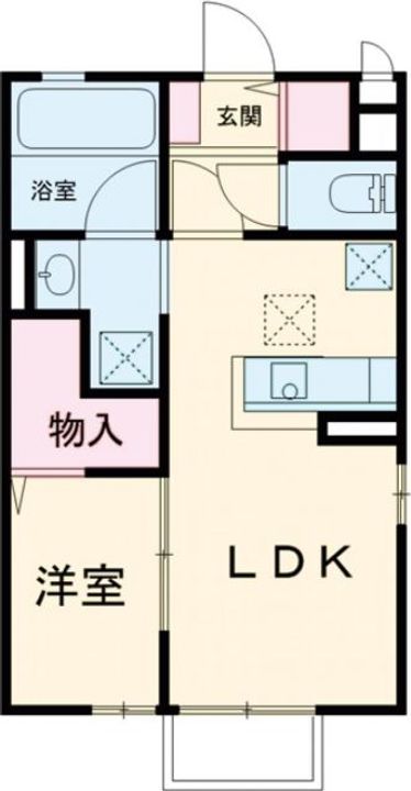 茨城県筑西市乙(アパート)の賃貸物件の間取り