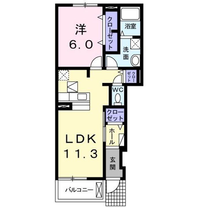 埼玉県新座市野火止7(アパート)の賃貸物件の間取り