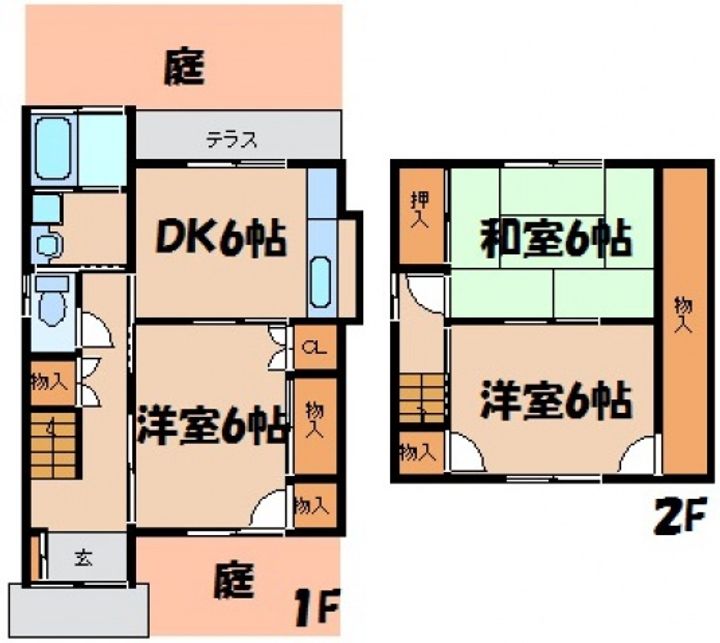 広島県広島市安芸区船越1(一戸建)の賃貸物件の間取り
