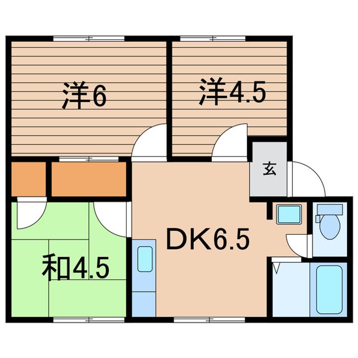 コーポサンピアB棟の間取り