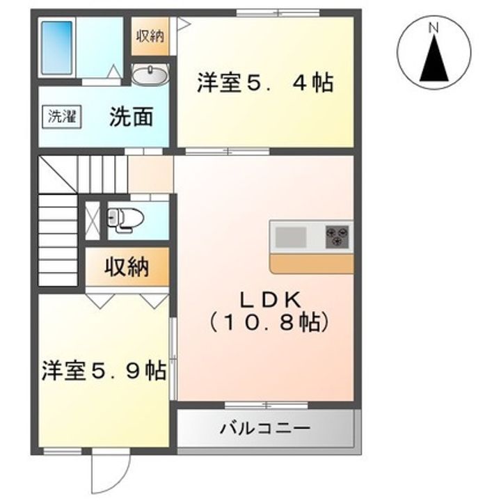 千葉県茂原市木崎(アパート)の賃貸物件の間取り