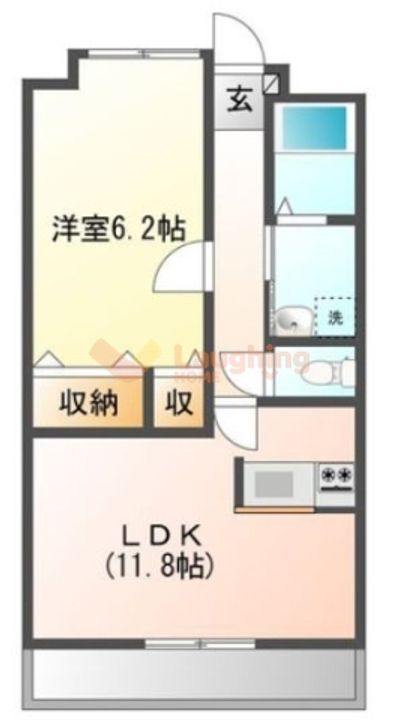 福岡県久留米市上津2(マンション)の賃貸物件の間取り