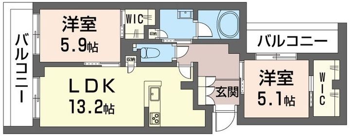グリシーナの間取り