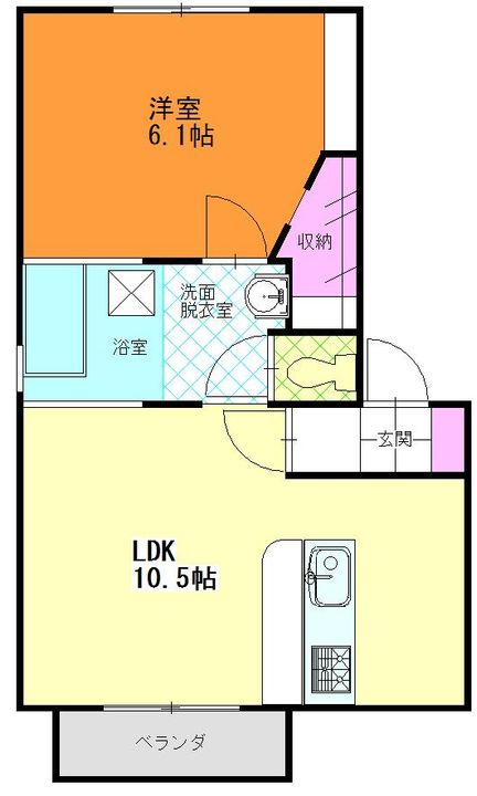 フェリス・カーサ Bの間取り