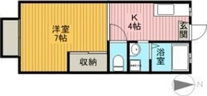 岐阜県岐阜市薮田南4(アパート)の賃貸物件の間取り