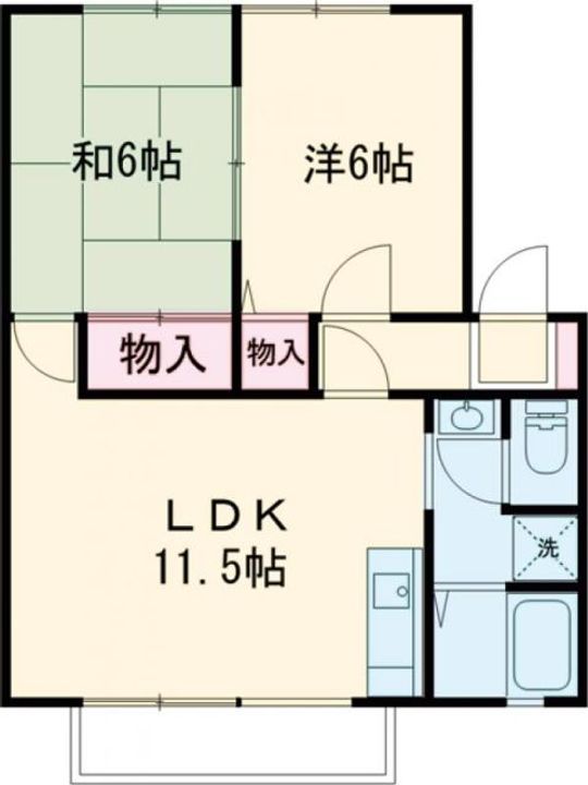 栃木県下都賀郡壬生町本丸2(アパート)の賃貸物件の間取り