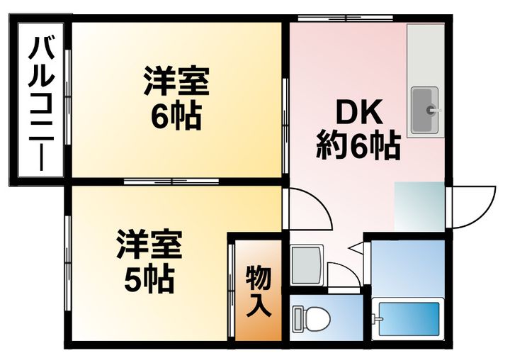 千葉県茂原市腰当(アパート)の賃貸物件の間取り