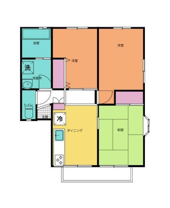 フラワーパークハウスBの間取り