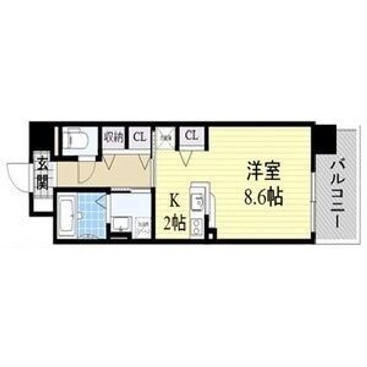 大阪府大阪市東淀川区小松2(マンション)の賃貸物件の間取り