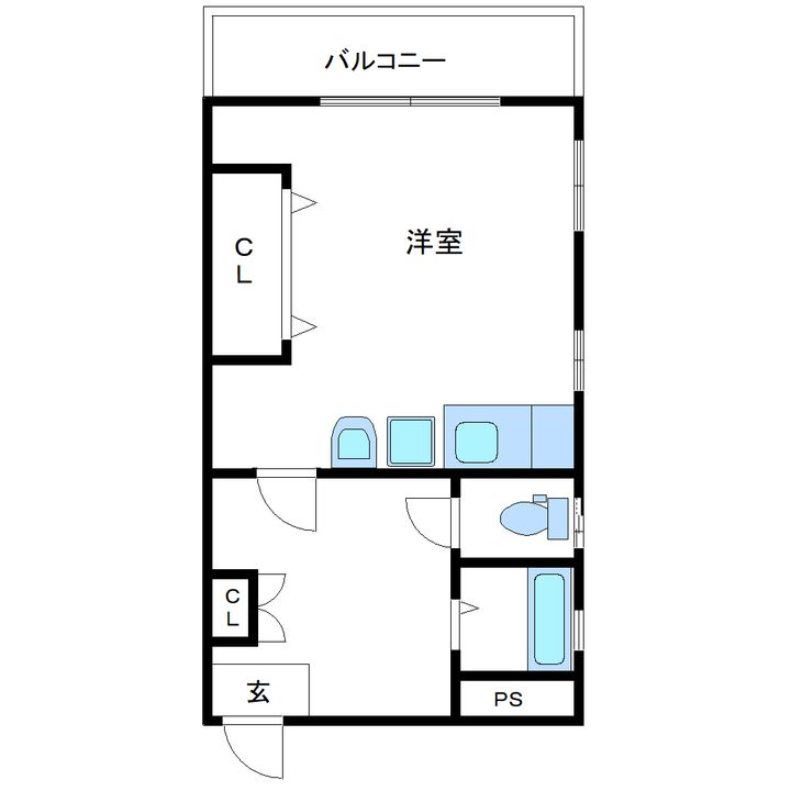 水前寺ルイビル飛鳥の間取り