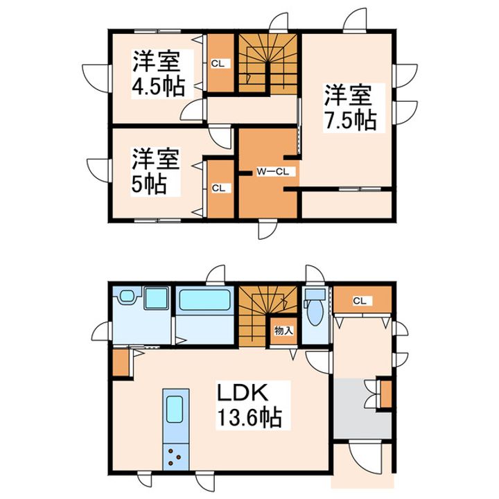 熊本県熊本市東区長嶺東1(一戸建)の賃貸物件の間取り