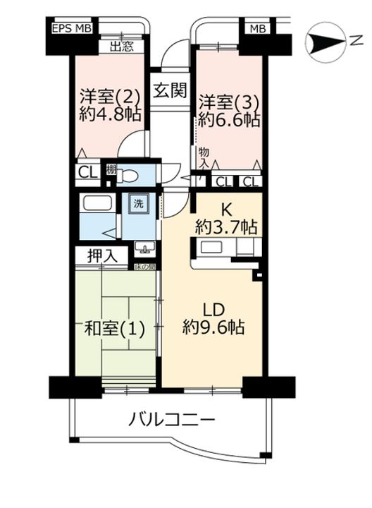 URビーコンヒル能見台サウスヒルの間取り
