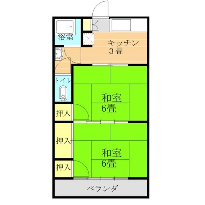 林田アパートの間取り